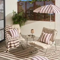 OHS Mykonos Bistro Set Garden Patio Table Chair 3PC Furniture