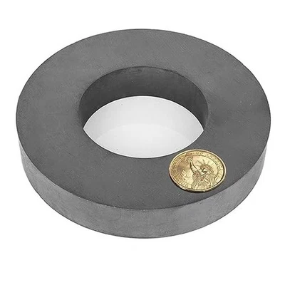 AOAUTO Ferrite Ring Large Magnet,4.72In Dia Big round Ceramic Disc Heavy Duty Magnets w