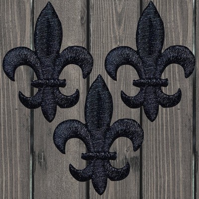 Fleur De Lis Embroidered Patch   3-Pack   Iron On