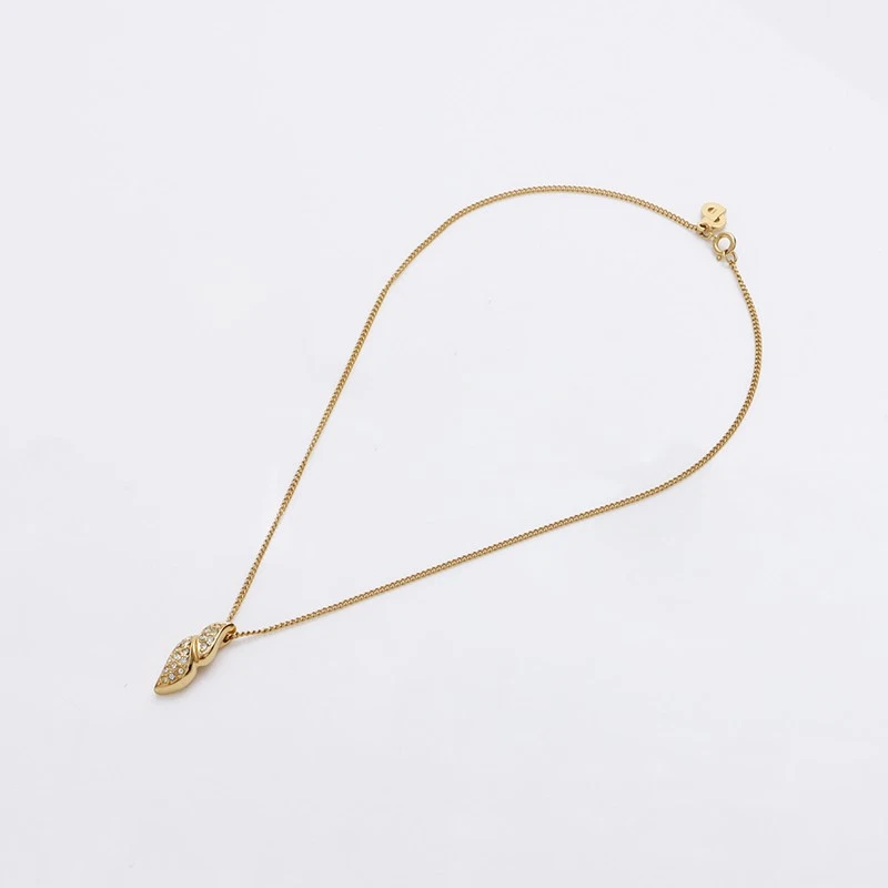 Collana Christian Dior con strass oro WS8950