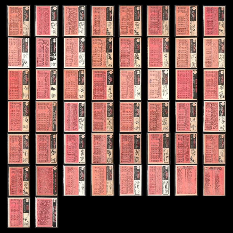 1966 Topps Lote 50 Tarjetas de Béisbol De Colección Distribuidor Conjunto a Granel Constructor Commons En muy buena condición MLB Foto 2 de 4