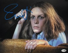 Jamie Lee Curtis Signed Halloween 11x14 Photo Laurie Strode Autograph Horror JSA