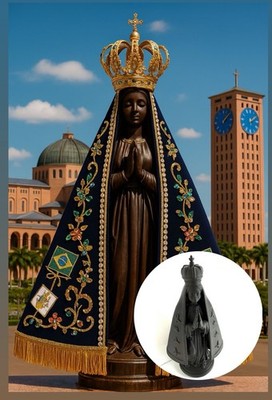 3D Printed our lady of aparecida Statue- Souvenir Brazillian Nossa Senhora Gift