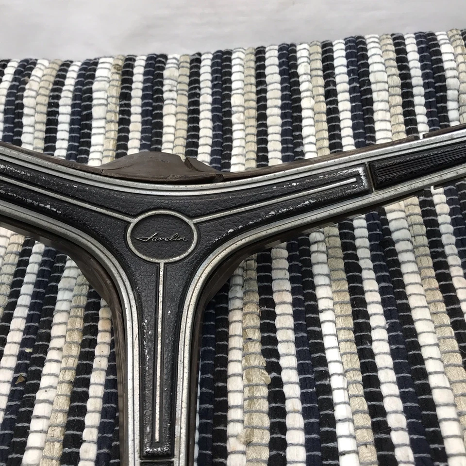 1967 1968 1969 AMC Javelin Steering Wheel Woodgrain Rim Trim 3 Spoke Horn Center - Image 4 of 4