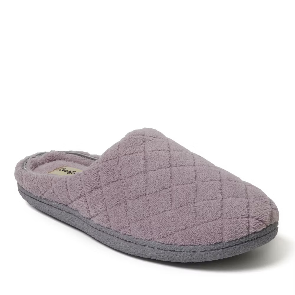 Dearfoams Womens Leslie Quilted Microfiber Terry Memory Foam Clog House 5090₽
