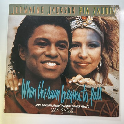 When The Rain Begins To Fall Single Record Vinyl Jermaine Jackson | Pia Zadora