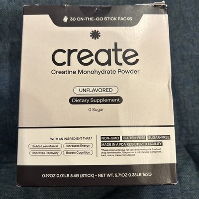 Create Single Serve 30 Packs Creatine Monohydrate Powder 5g Creatine Exp 1/2027
