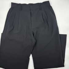 Gap Pants Womens 12 Black Easy Trouser Dress Relaxed Pleated Pockets Comfort