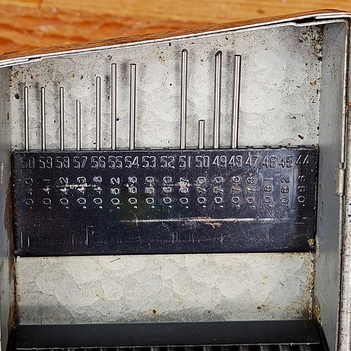 Vintage Drill Index 1 To 60 Metal Case W/ Assorted Drill Blanks - Picture 5 of 8