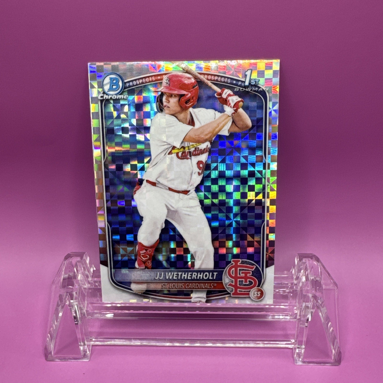 JJ WETHERHOLT 2025 Bowman Chrome 1st X-Fractor Cardinals #BCP-22