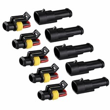 5 Set 12V 2Pin Cable Wire Connector Plug Waterproof Sealed For Electrical Car UK