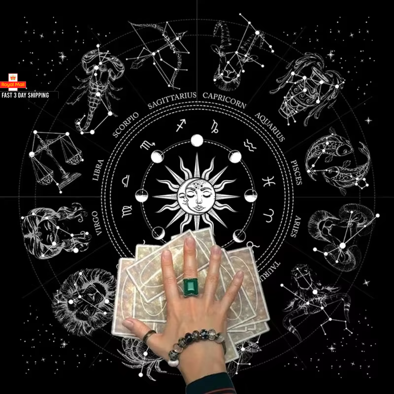 Square Shape Pendulum Divination Altar Tablecloth Board Game Tarot Pad Rune Tabl