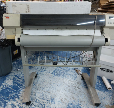 HP DesignJet 750C Plotter C3196A w/ New Universal High Gloss Paper Q1427A