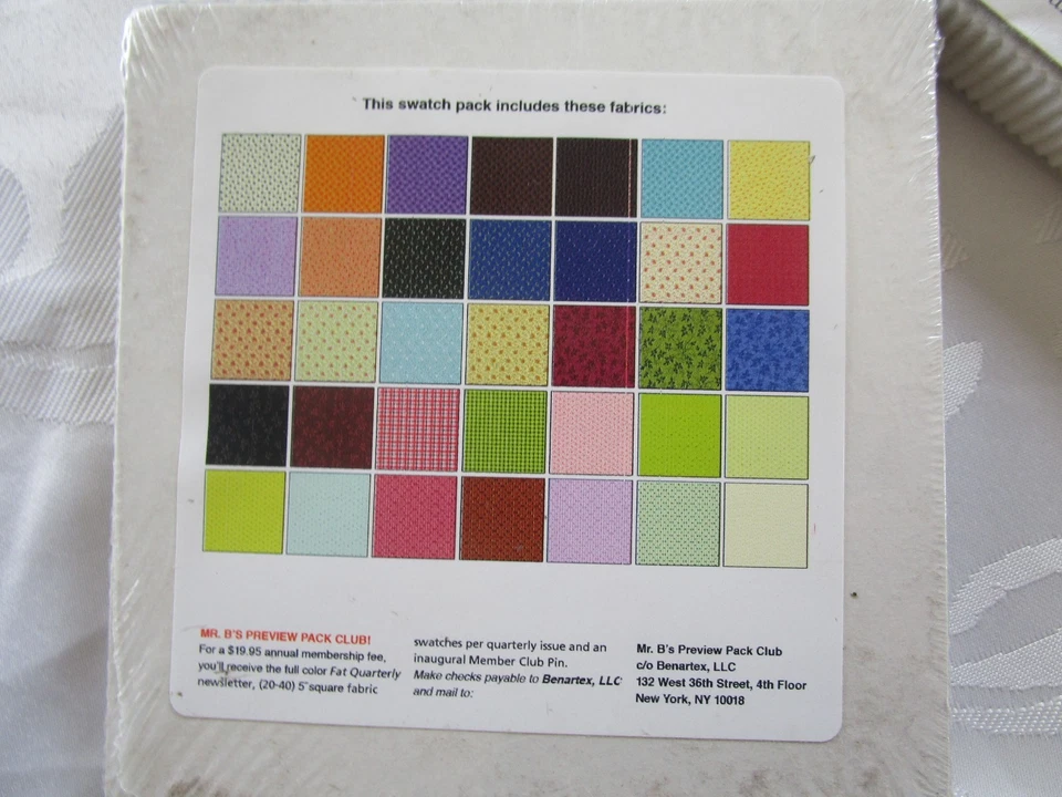 批量 8 件 MODA 面料、BENARTEX、绗缝商店小饰品包、脂肪四分之一条 — 第 3/4 张图片