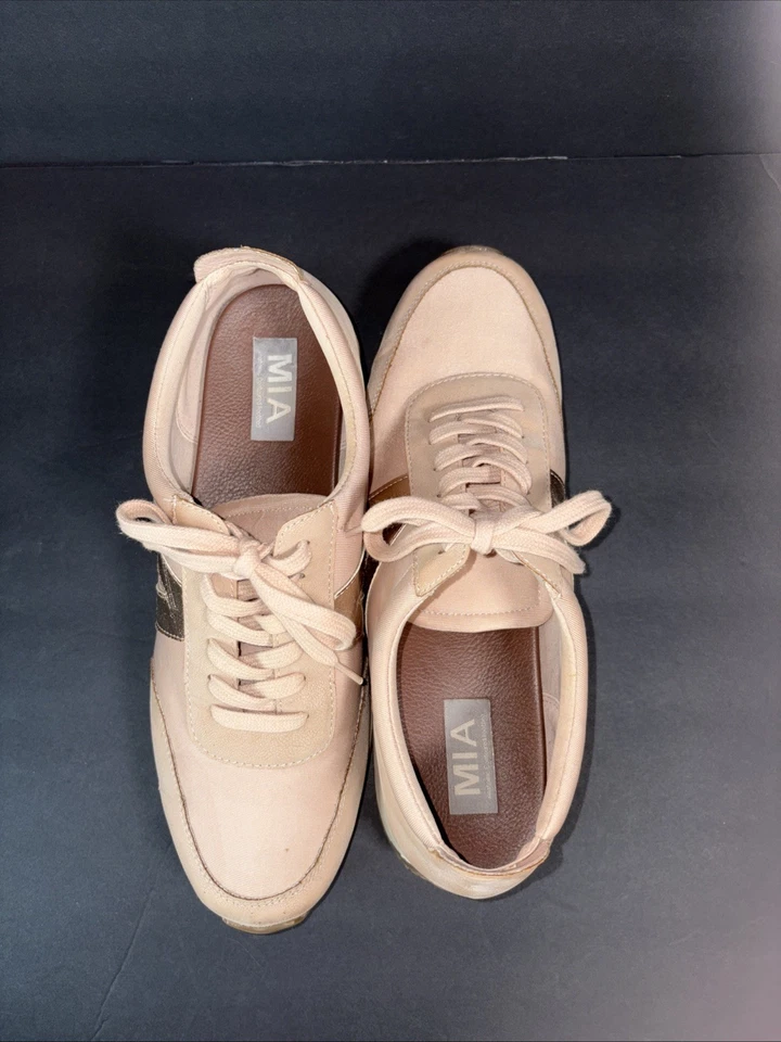 Zapatos de tenis deportivos Mia para mujer suaves rosa polvoriento talla 10 Estilo Retro Foto 3 de 4