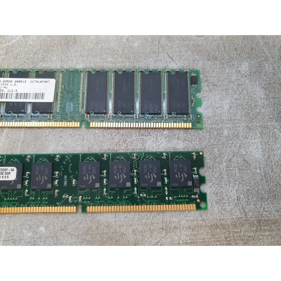 Lot Of 2 Micron MT8VDDT3264AG-335G4 & PD64M6408T27ZD2F DDR RAM (256MB & 512MB) - Image 4 of 4