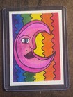 ACEO Moon In Rainbow Stripes Original Marker And Watercolor Stacy Hedrick Art — photo 3