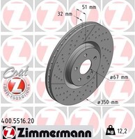 2X Zimmermann Bremsscheibe 400.5516.20 FüR MERCEDES-BENZ