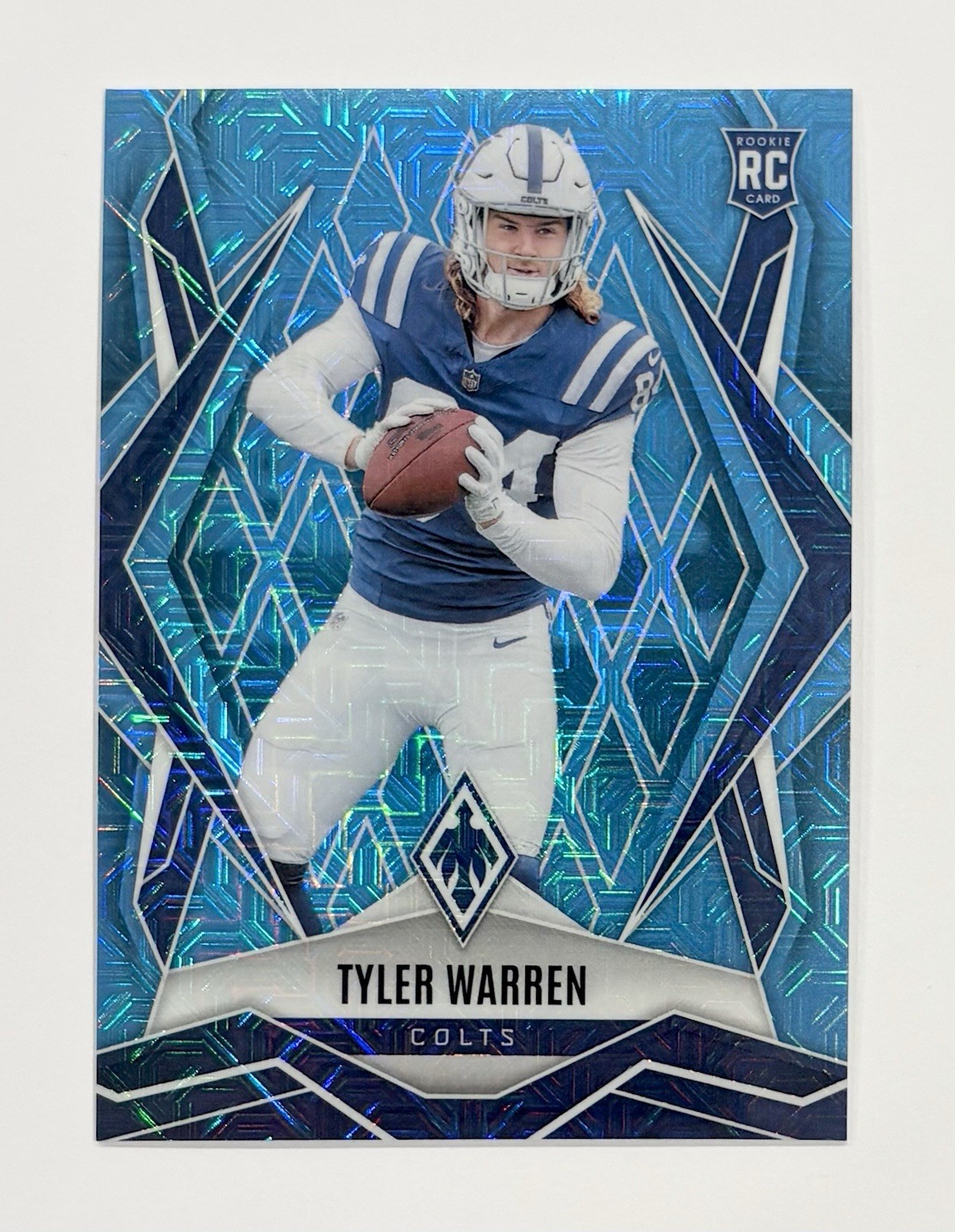 Tyler Warren 2025 Panini Phoenix #185 Light Blue Mojo Rookie RC /85 Colts