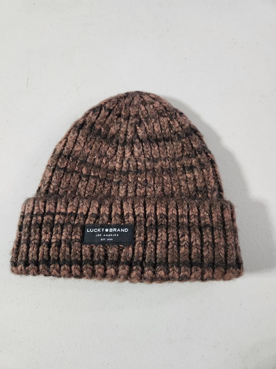 Berretto Lucky Brand Fleck Beanie - Nero, Taglia Unica Donna - Cappello Invernale In Lana