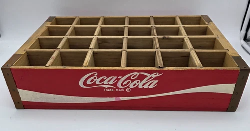 Coca-Cola Wooden Crate Red Wood 24 Bottle Vintage? Reproduction?