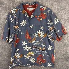 Quiksilver Edition Shirt Mens Large Blue Hawaiian Comfort Fit Vintage 80s Surfee