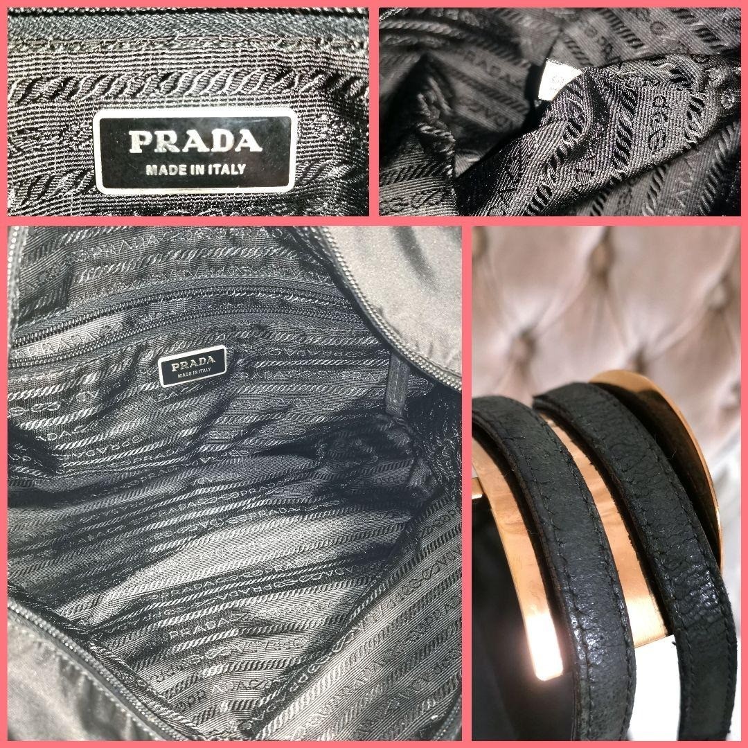 PRADA Large Triangular Logo Shoulder Bag Tote Nyl… - image 7