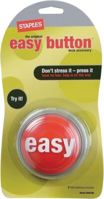STAPLES EASY BUTTON THAT WAS TALKING OFFICE GIFT COLLECTOR ITEM ORIGINAL ENGLISH