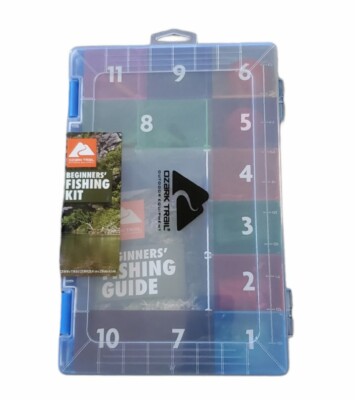 OZARK TRAIL Beginners Fishing Tackle Box Kids Starter Kit