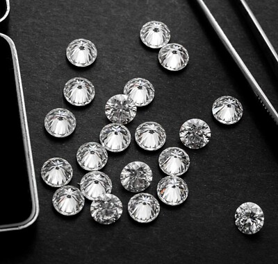 #ad VVS1 D LAB Grown Diamond CVD Loose Diamond Round Cut 0.90MM Polished 250 Pcs 1ct $367.50