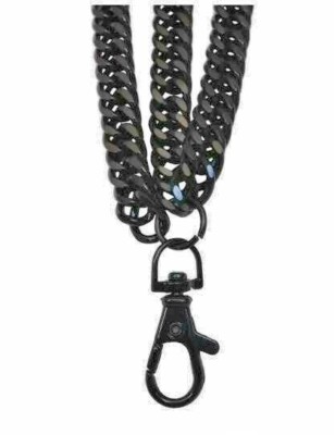 Dreiteilige Schlüsselkette Schwarz, Three piece key chain black, Llavero tres 
