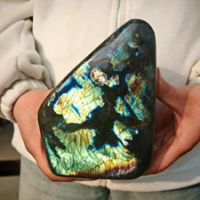 4.29LB Natural Labrador moonstone quartz free form mineral specimen 1.95kg