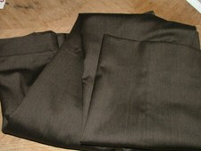 NEW WT KIRKLAND SIGNATURE DRESS PANTS SIZE 34 X 30 WOOL BROWN HERRINGBONE 265