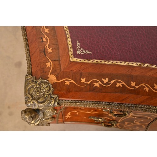 Paul Sormani Style Antique French Louis XV Kingwood Top Executive Desk - Picture 6 of 11