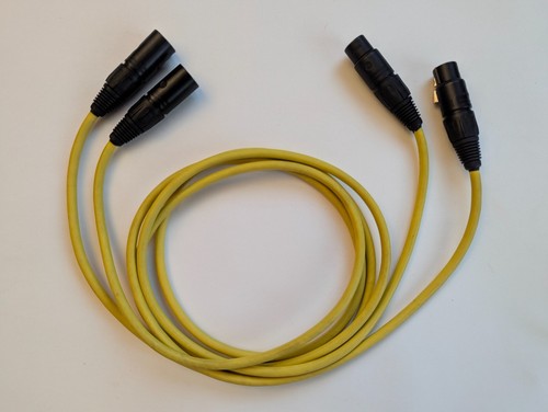 Used XLR bundle Canare L-4E6S Quad (2) 5ft Yellow (1) 8ft White - Picture 4 of 8