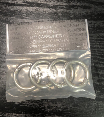 MICHE 1'' silver carabiner 4 pack NWT X3 
