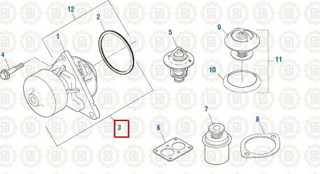 Bomba de agua para polea de cara plana 8,3 L Cummins 6C PAI # 181811 Ref 3806180 3284162 - Imagen 9 de 12