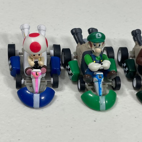 Lot of 4 SUPER MARIO KART Mini Pullback 1.25" Race Cars Bowser Luigi Donkey Kong - Picture 2 of 12