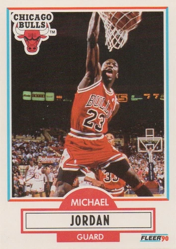 1990-91 NEAR MINT FLEER MICHAEL JORDAN #26 NBA BASKETBALL CARD
