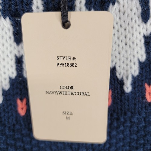 Rosa rosa rosa rosa rosa marineweiß und korallenfarben Strickpullover Rundhalsausschnitt Größe M neu mit Etikett - Bild 7 von 9