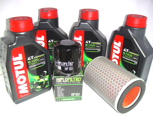 Kit Tagliando Per Honda CBR 600 F (PC41J) 2011-2013: Olio Motore 4LT 5100 10W40 + Filtro Aria E Olio - 3