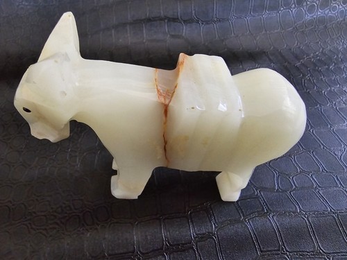 Hand Carved Stone Alabaster Donkey Burro Mule Figurine Paperweight Animal - Picture 4 of 6