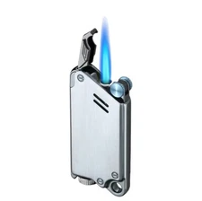 Adjustable Dial Jet Torch Lighter For Cigarettes or Cigars With Hook