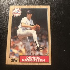 1987 TOPPS DENNIS RASMUSSEN & Bonus Card JUAN ESPINO.  NY YANKEES