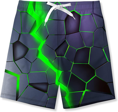 Funnycokid Jungen Badeshorts - Schnelltrocknende Boardshorts Mit Lustigen Drucken
