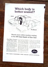 Which body is better sealed? -FORD MOTOR COMPANY 1961  Print Ad