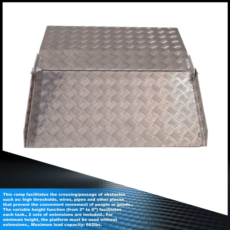 WORHAN® Rigid Threshold Ramp for Wheelchair Loading Platform Anodized ...