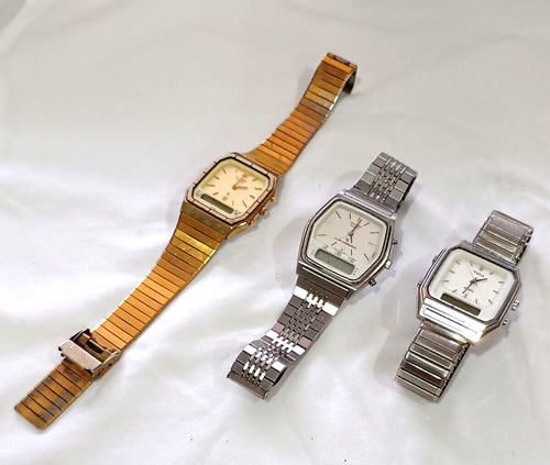 3 x CITIZEN Vintage Quartz Alarm Chronographs - Parts Repair - Picture 2 of 6