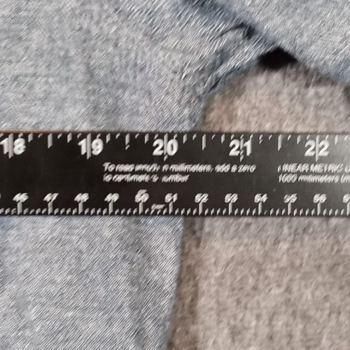 Modern Amusement Shirt Men Large Gray Linen Blend Long Sleeve Contrast Hem - Picture 4 of 11