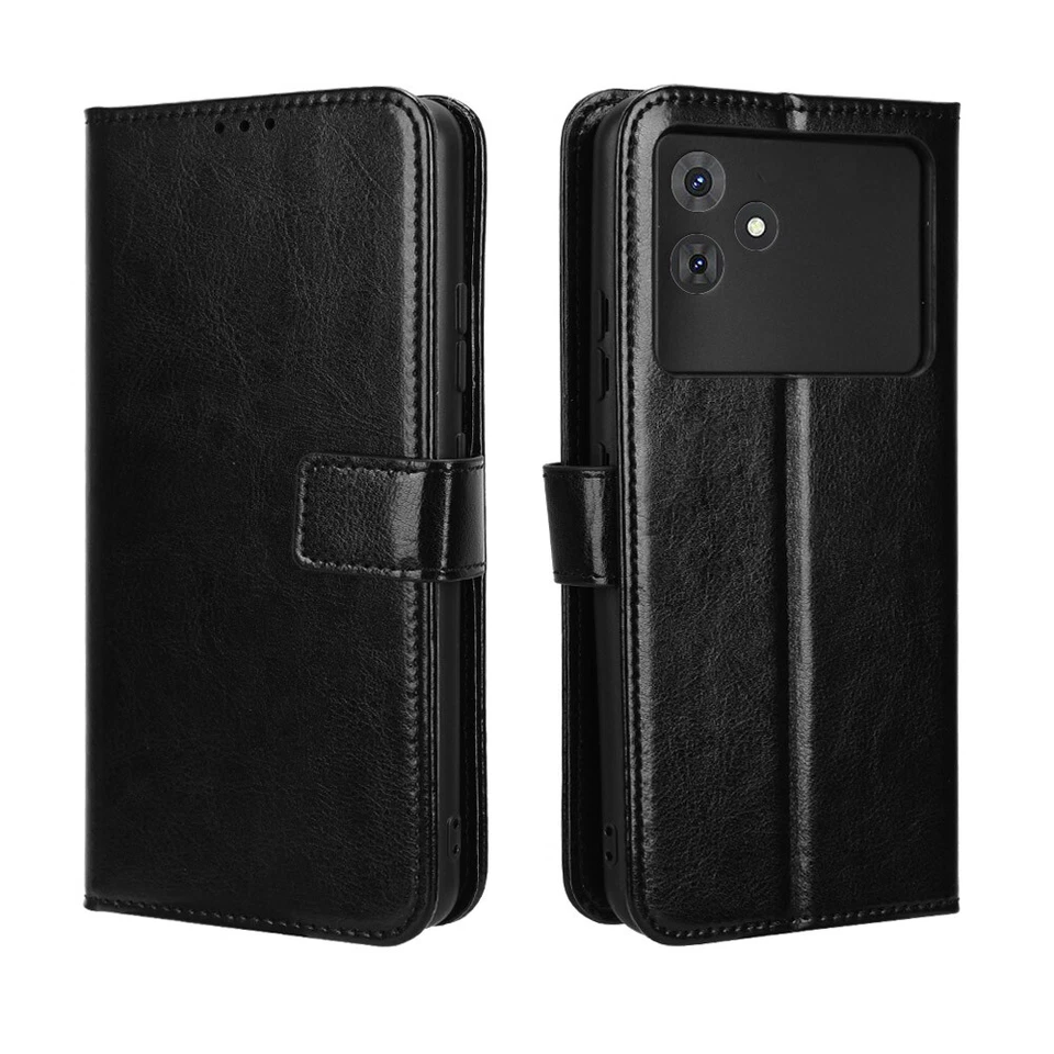 For Cubot Note 50 / Note 21 Crazy horse Skin Magnetic Flip Leather Wallet Case - Image 4 of 4